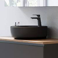 Waschtischfarbe schwarz