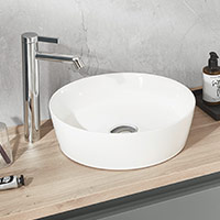 Aufsatzwaschtisch weiß rund