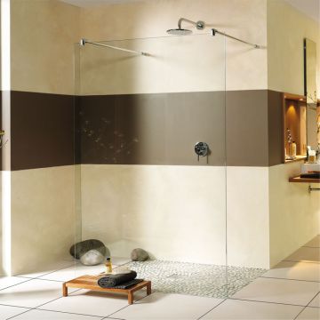 Breuer Entra Walk In Dusche - Duschwand freistehend 140 cm Ambiente