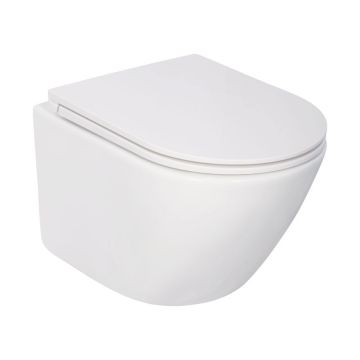 badshop.de Premium Design WC-Set - Tiefspüler, spülrandlos, abnehmbarer WC-Sitz