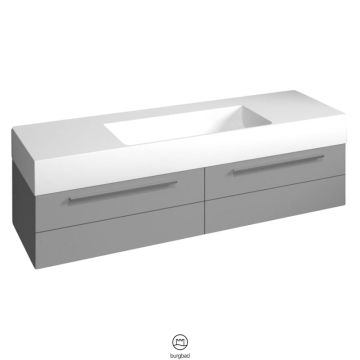 Burgbad Crono Mineralguss-Waschtisch mit Unterschrank 161 cm