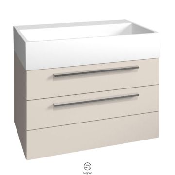 Burgbad Crono Mineralguss-Waschtisch mit Unterschrank 81 cm