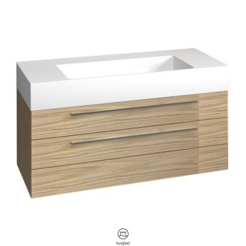 Burgbad Crono Mineralguss-Waschtisch mit Unterschrank 121 cm