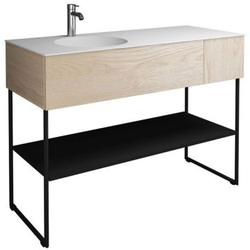 Burgbad Coco Waschtisch mit Unterschrank Set 3 - 121 cm links