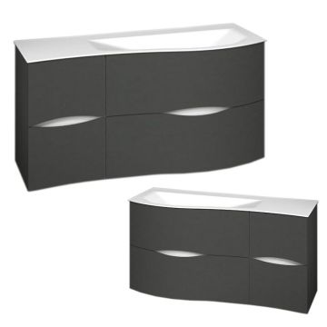 Burgbad Sinea 2.0 Waschtisch mit Unterschrank Set 9-1 - 131 cm