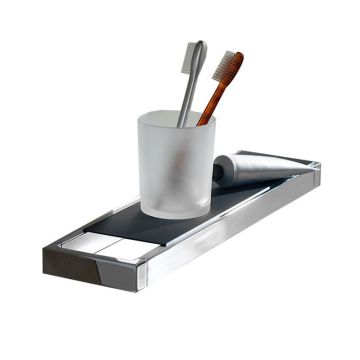 Burgbad Wandablage mit Becherhalter und Becher