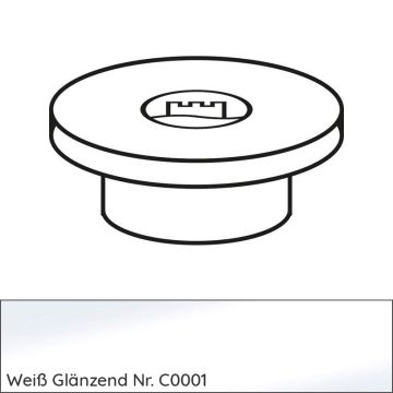 Burgbad Zubehör Ersatzteil / Clou Abdeckung Weiß Brilliant