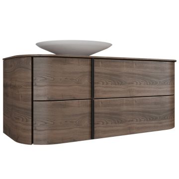 Burgbad Lavo 2.0 Aufsatzwaschtisch, Konsolenplatte, Unterschrank 121 cm