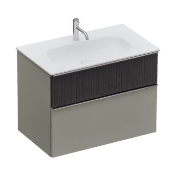 Burgbad Fiumo 2.0 Waschtisch mit Unterschrank Set - 82 cm