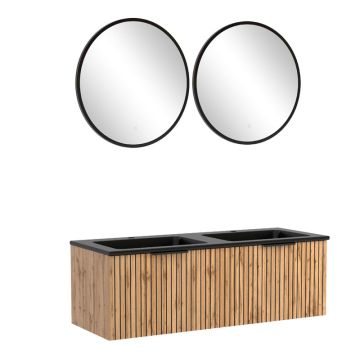 Held Möbel Ashton Badmöbel Set - 120 cm, 2 Flächenspiegel