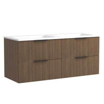 Held Möbel Glasgow Waschtisch mit Unterschrank - 120 cm, Doppel-Mineralgussbecke