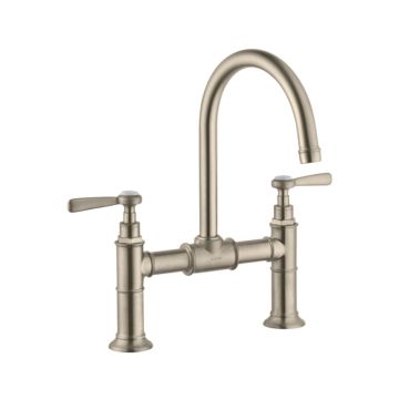 Axor Montreux Waschtischarmatur 220 mit Hebelgriffen, Zugstangen-Ablaufgarnitur