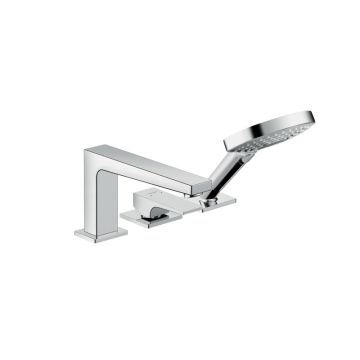 Hansgrohe 3-Loch Einhebel-Wannenrandmischer-Metropol, chrom