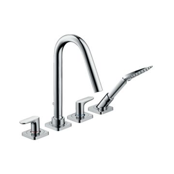 Axor Citterio Fliesenbankarmatur mit Hebelgriffen und Rosetten