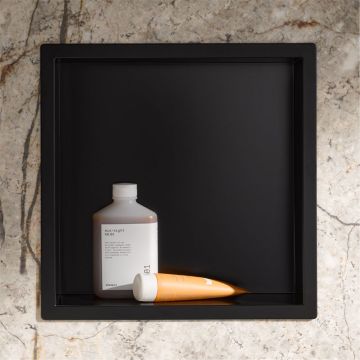 HSK Renodeco Einbaurahmen / Wandeinbaubox in Samt-Schwarz mit Metallrahmen