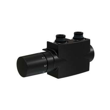 HSK Designheizkörper Anschlussarmaturen - Kompaktventil in Schwarz-matt