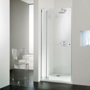 HSK Kienle Drehtür mit 180 Grad Beschlag an Festelement