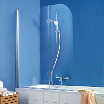 HSK Exklusiv Badewannenaufsatz - 2-teilig, 1 pendelbares 1 bewegliches Element