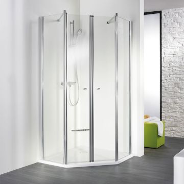 HSK Exklusiv Fünfeckdusche 4 teilig