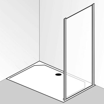 HSK Solida Seitenwand 80 cm Skizze