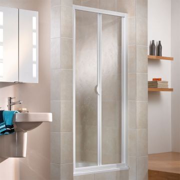 HSK Favorit Falttür für Nische Echtglas