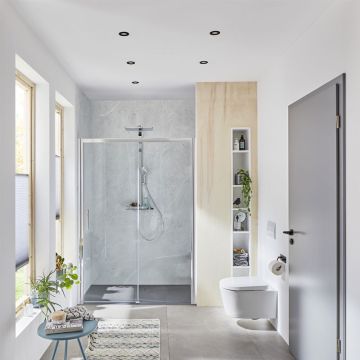 HSK Favorit Duschtür für Nische 1 Gleittür 1 Festelement