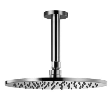 HSK Shower und Co Kopfbrause Rund mit Deckenarm, flach, Durchmesser 25 cm