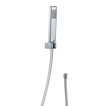 HSK Shower und Co Brausegarnitur mit Wandhalter - Set Eckig