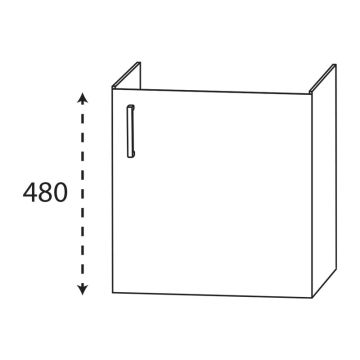 Laguna Waschtischunterschränke Waschtischunterschrank - 37 cm Skizze