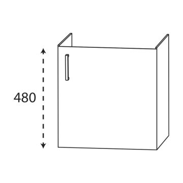 Laguna Waschtischunterschrank - 43 cm Skizze