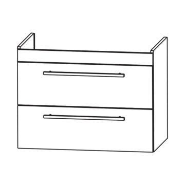 Laguna Waschtischunterschränke Waschtischunterschrank - 100 cm Skizze
