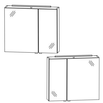 Laguna Kera.Time Spiegelschrank - 80 cm Skizze