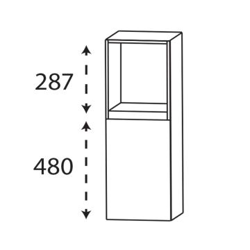 Laguna Highline 100 Highboard - 30 cm Skizze