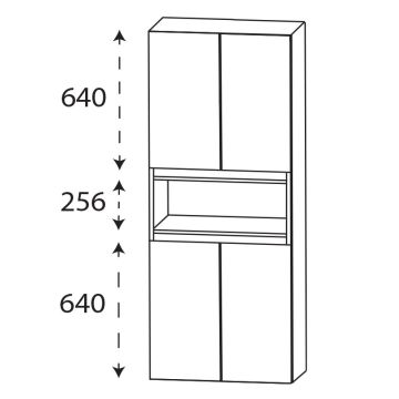 Laguna Highline 100 Hochschrank - 60 cm Skizze