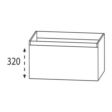Laguna Highline 100 Waschtischunterschrank - 100 cm Skizze