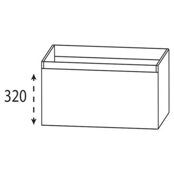 Laguna Highline 100 Waschtischunterschrank - 120 cm Skizze