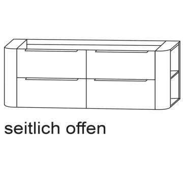Laguna Orbis Waschtischunterschrank - 151 cm Skizze