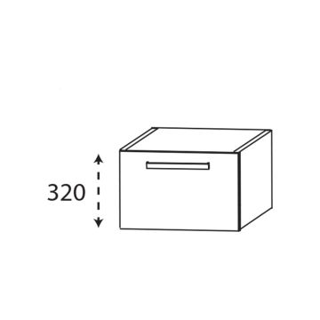 Laguna Platino 2.0 Plattenunterschrank - 40 cm Skizze
