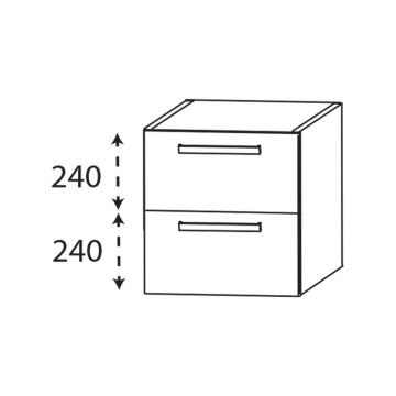 Laguna Platino 2.0 Plattenunterschrank - 40 cm Skizze