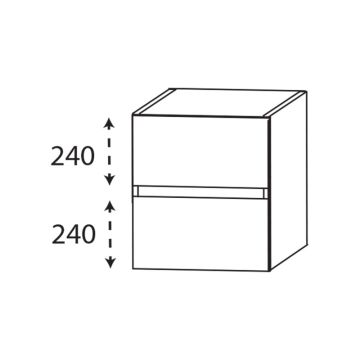 Laguna Platino 2.0 Plattenunterschrank - 50 cm Skizze