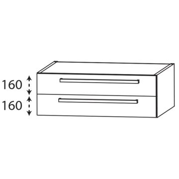 Laguna Platino 2.0 Waschtischunterschrank - 90 cm Skizze