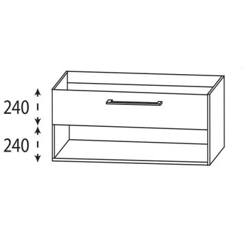 Laguna Platino 2.0 Waschtischunterschrank - 100 cm Skizze