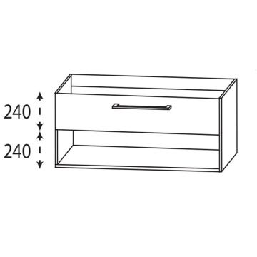 Laguna Platino 2.0 Waschtischunterschrank - 120 cm Skizze