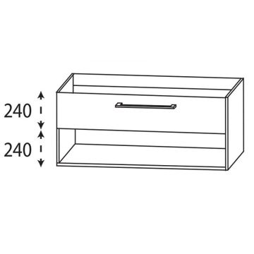 Laguna Platino 2.0 Waschtischunterschrank - 120 cm Skizze