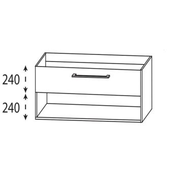 Laguna Platino 2.0 Waschtischunterschrank - 60 cm Skizze