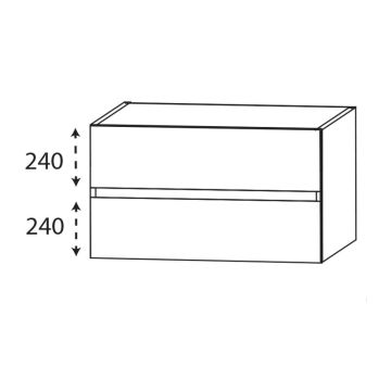 Laguna Platino 2.0 Waschtischunterschrank - 60 cm Skizze