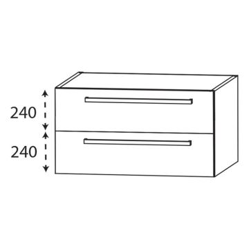 Laguna Platino 2.0 Waschtischunterschrank - 80 cm Skizze
