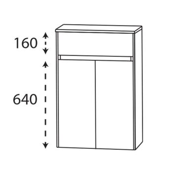 Laguna Pronto Highboard - 62,5 cm Skizze