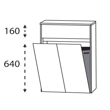 Laguna Pronto Highboard - 62,5 cm Skizze
