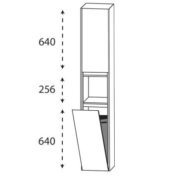 Laguna Pronto Hochschrank - 32 cm Skizze